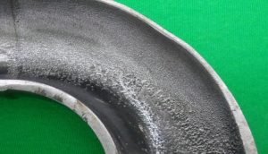 solid particle erosion on pipe