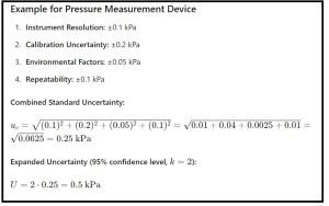 Examples of Pressure Uncertainty calculations