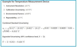 Examples of Temperature Uncertainty calculations