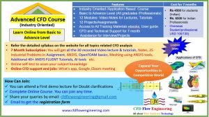Online CFD course -Advanced and Industry Oriented
